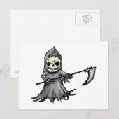 Grimmiger Sensenmann Postkarte (Vorne/Hinten)