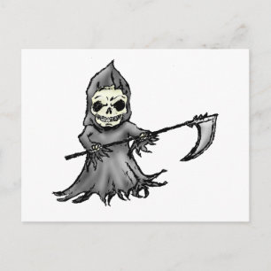 Grimmiger Sensenmann Postkarte