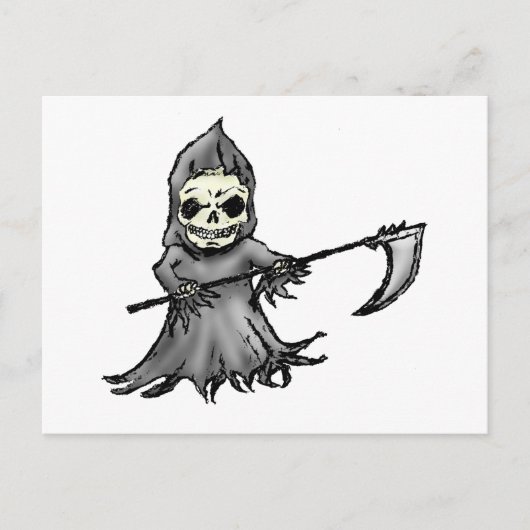 Grimmiger Sensenmann Postkarte (Vorderseite)