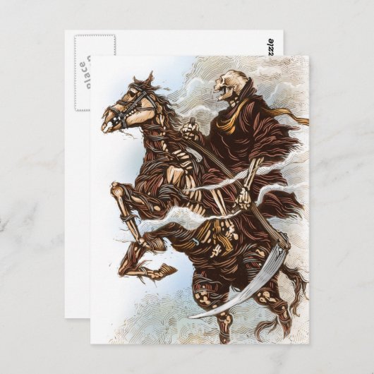 Grimmiger Sensenmann Postkarte (Vorne/Hinten)