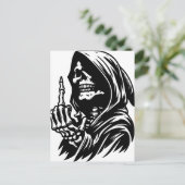 Grimmiger Sensenmann Postkarte (Stehend Vorderseite)