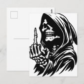 Grimmiger Sensenmann Postkarte (Vorne/Hinten)