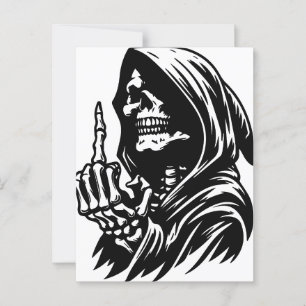 Grimmiger Sensenmann Postkarte