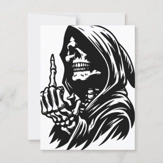 Grimmiger Sensenmann Postkarte