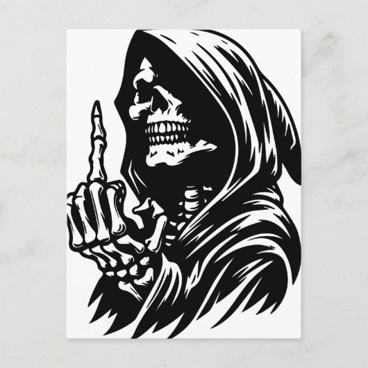 Grimmiger Sensenmann Postkarte (Vorderseite)