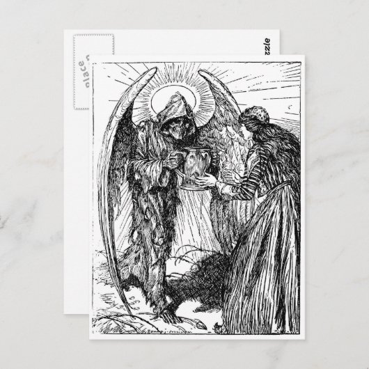 Grimmiger Sensenmann Postkarte (Vorne/Hinten)