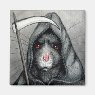 Grimmiger Sensenmann-Ratten-Magnet Magnet