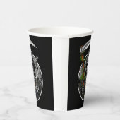 Grimmiger Sensenmann Rauchen Papiertasse Pappbecher (Rechts)