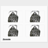 Grimmiger Sensenmann Rechteckiger Aufkleber (Blatt)