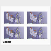 Grimmiger Sensenmann Rechteckiger Aufkleber (Blatt)