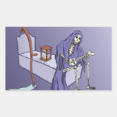 Grimmiger Sensenmann Rechteckiger Aufkleber (Vorderseite)