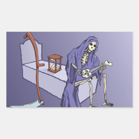 Grimmiger Sensenmann Rechteckiger Aufkleber (Vorderseite)