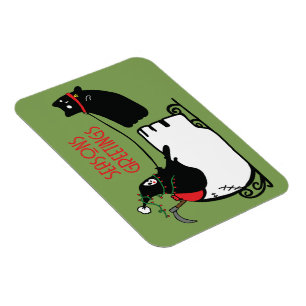 Grimmiger Sensenmann Santa Frohen Festtage Magnet