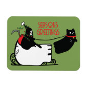 Grimmiger Sensenmann Santa Frohen Festtage Magnet (Horizontal)