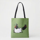 Grimmiger Sensenmann Santa Frohen Festtage Tasche (Vorderseite)