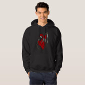 Grimmiger Sensenmann-Schädel Hoodie (Vorne ganz)
