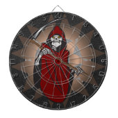 Grimmiger Sensenmann-SchädelDartboard Dartscheibe (vorne)