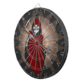 Grimmiger Sensenmann-SchädelDartboard Dartscheibe (Vorderseite rechts)