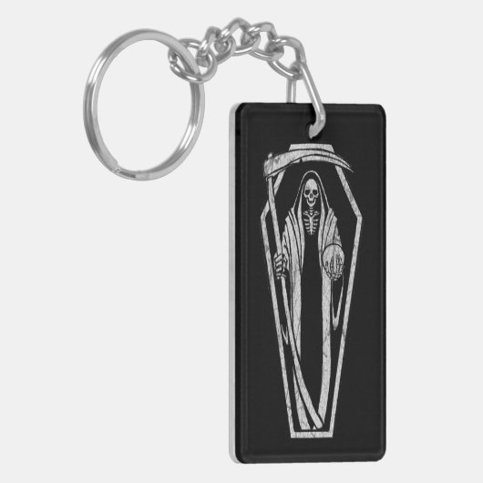 Grimmiger Sensenmann Schlüsselanhänger (Vorderseite links)