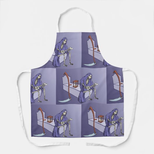 Grimmiger Sensenmann Schürze (Vorderseite)