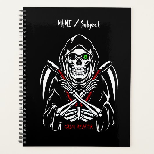 Grimmiger Sensenmann Scythe Death Skelettknochen H Planer (Vorderseite)