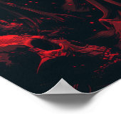 Grimmiger Sensenmann sitzt auf Thronplakat Poster (Ecke)