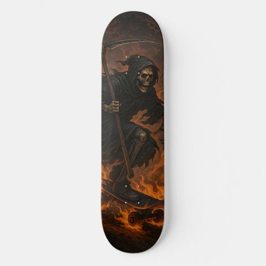 Grimmiger Sensenmann Skateboard (Vorderseite)