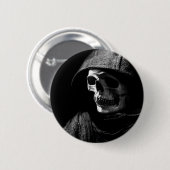 Grimmiger Sensenmann Skull Button (Vorne & Hinten)