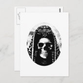 Grimmiger Sensenmann Skull-Design Postkarte (Vorne/Hinten)