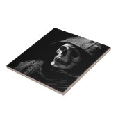 Grimmiger Sensenmann Skull Fliese (Seite)