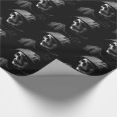 Grimmiger Sensenmann Skull Geschenkpapier (Ecke)