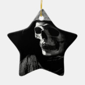 Grimmiger Sensenmann Skull Keramikornament (Vorne)