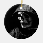 Grimmiger Sensenmann Skull Keramikornament (Vorne)