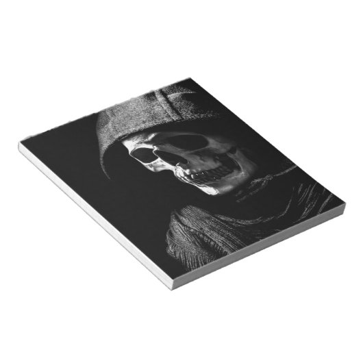 Grimmiger Sensenmann Skull Notizblock (angewinkelt)