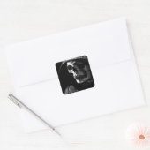 Grimmiger Sensenmann Skull Quadratischer Aufkleber (Umschlag)