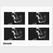 Grimmiger Sensenmann Skull Rechteckiger Aufkleber (Blatt)