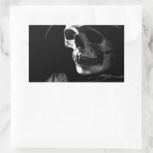 Grimmiger Sensenmann Skull Rechteckiger Aufkleber (Tasche)