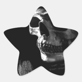 Grimmiger Sensenmann Skull Stern-Aufkleber