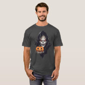 Grimmiger Sensenmann Skull T-Shirt (Vorne ganz)