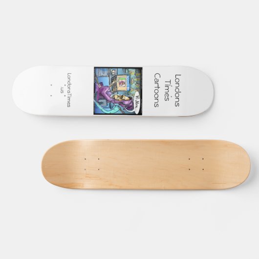 Grimmiger Sensenmann & Skythe Funny Skateboards (Horizontal)