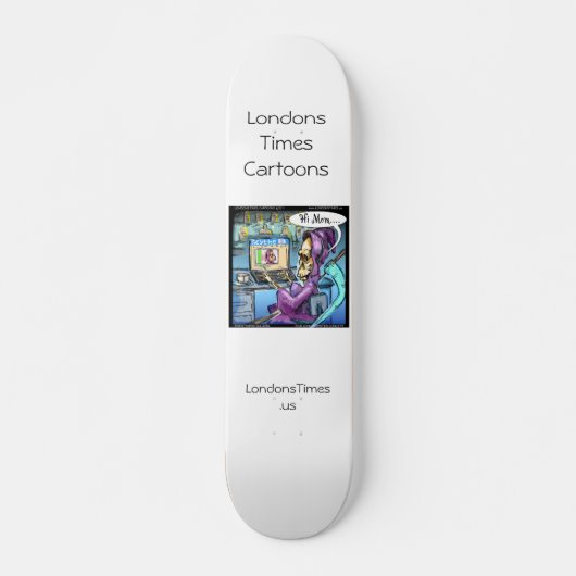 Grimmiger Sensenmann & Skythe Funny Skateboards (Vorne)