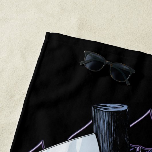 Grimmiger Sensenmann  Strandtuch (Beispiel)