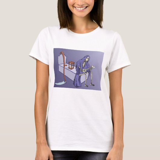 Grimmiger Sensenmann T-Shirt (Vorderseite)