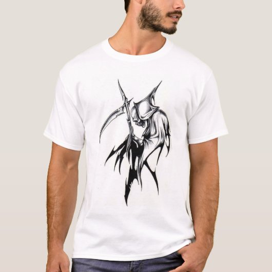 Grimmiger Sensenmann T-Shirt (Vorderseite)