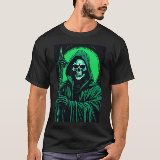 Grimmiger Sensenmann T - Shirt - Gothic Grim Sense (Vorderseite)