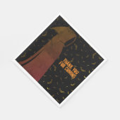 Grimmiger Sensenmann verhüllte, graue Fledermausai Serviette (Ecke)