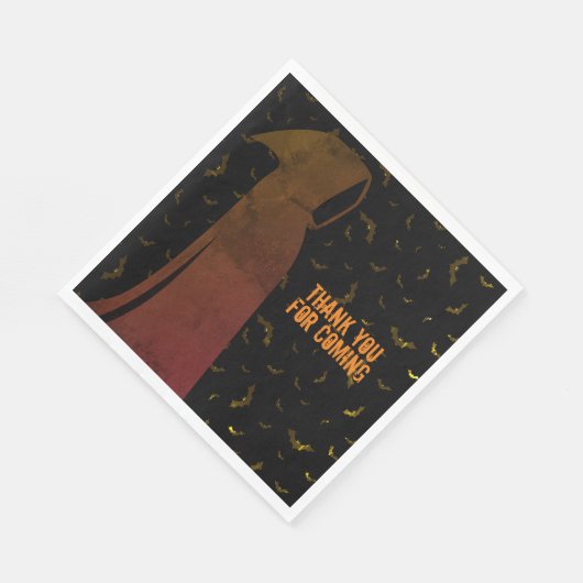 Grimmiger Sensenmann verhüllte, graue Fledermausai Serviette (Ecke)