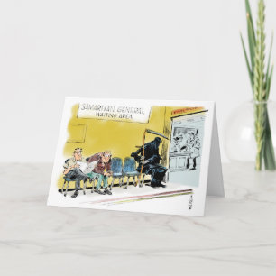 Grimmiger Sensenmann Warten Room wird gut Karte