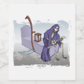 Grimmiger Sensenmann Weinetikett (Einzelnes Label)