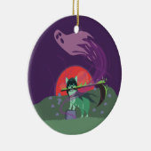 Grimmiger Sensenmann Welpe Keramik Ornament (Rechts)